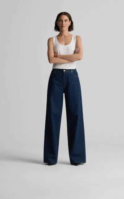 St John Anijha Rhinestone Embellished Denim