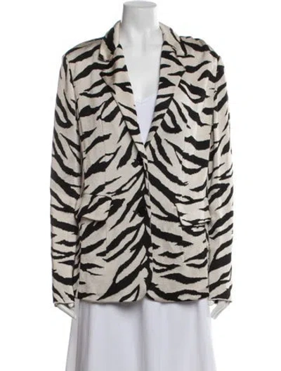 Pre-owned St John Animal Print Blazer W/ Tags In Neutral