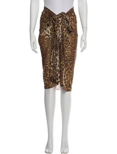 Pre-owned St John Animal Print Cover-up