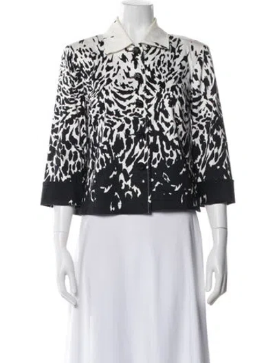 Pre-owned St John Animal Print Evening Jacket In Multi
