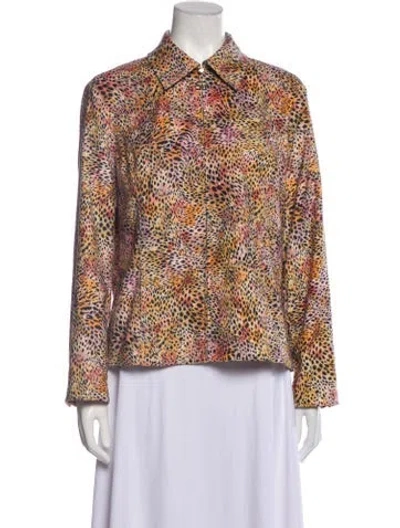 Pre-owned St John Animal Print Evening Jacket In Multi