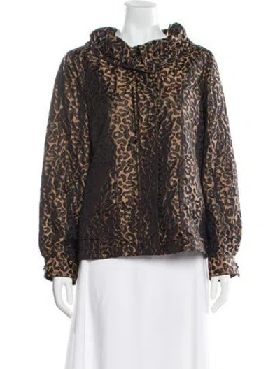 Pre-owned St John Animal Print Evening Jacket In Multi