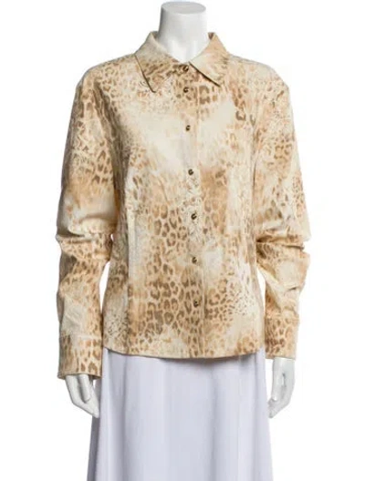 Pre-owned St John Animal Print Jacket In Multi