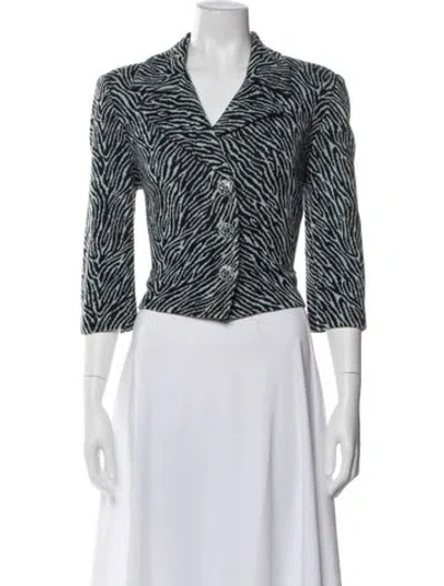 Pre-owned St John Animal Print Jacket In Multi