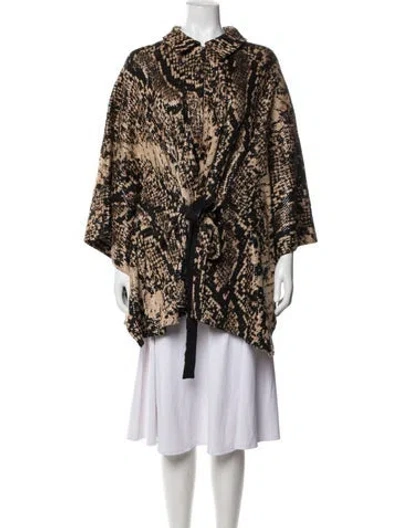 Pre-owned St John Animal Print Jacket In Neutrals