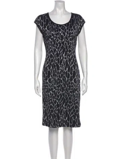 Pre-owned St John Animal Print Knee-length Dress In Multi