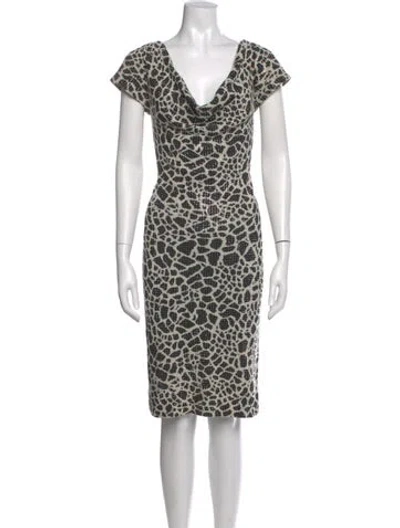Pre-owned St John Animal Print Knee-length Dress In Multi
