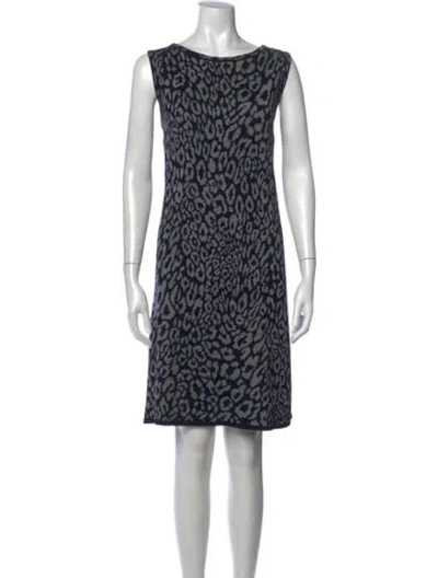 Pre-owned St John Animal Print Knee-length Dress In Multi
