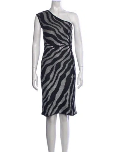 Pre-owned St John Animal Print Knee-length Dress In Multi