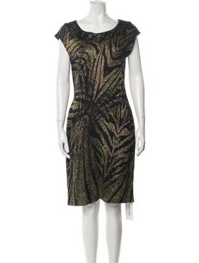 Pre-owned St John Animal Print Knee-length Dress In Multi