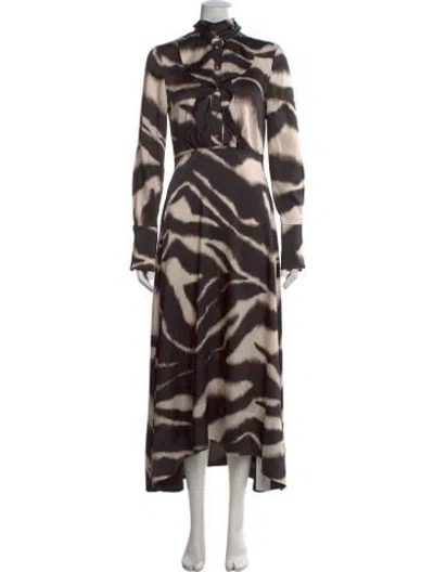 Pre-owned St John Animal Print Long Dress