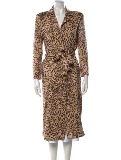 Pre-owned St John Animal Print Sweater In Brown/neutrals