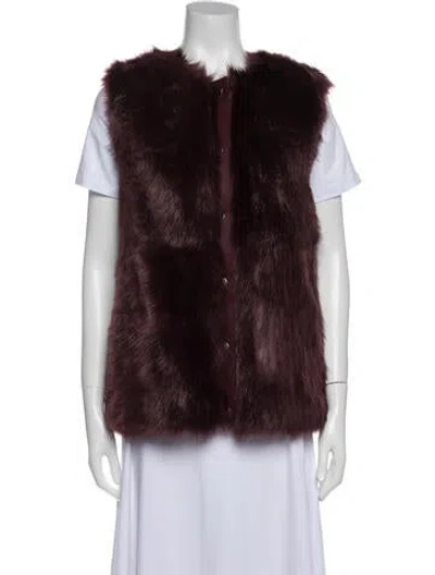 Pre-owned St John Animal Print Vest In Purple