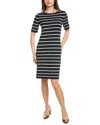 St John St. John Awning Stripe Shift Dress In Blue