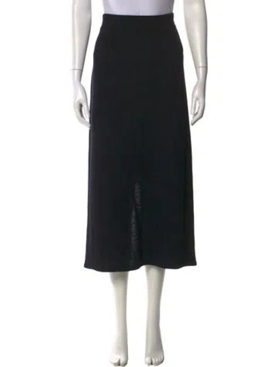 Pre-owned St John Basic Midi Length Skirt In Black