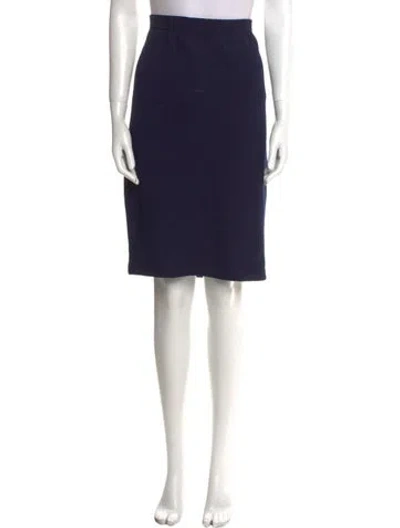 Pre-owned St John Basics Knee-length Skirt In Blue