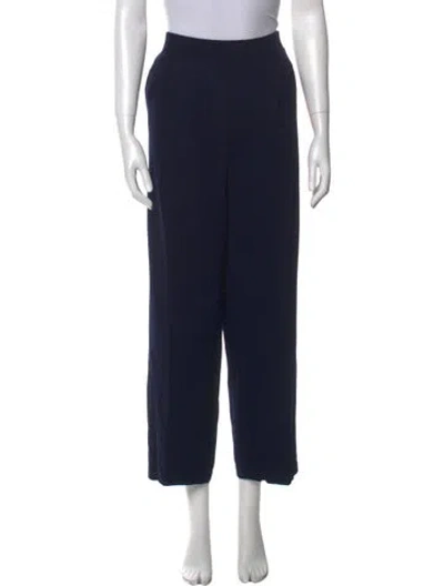 Pre-owned St John Basics Straight Leg Pants In Blue