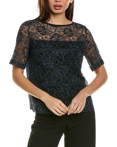 St John Bateau Neck Top In Black