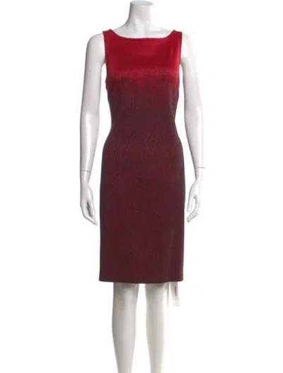 Pre-owned St John Bateau Neckline Knee-length Dress