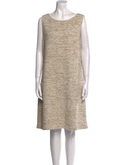 Pre-owned St John Bateau Neckline Mini Dress