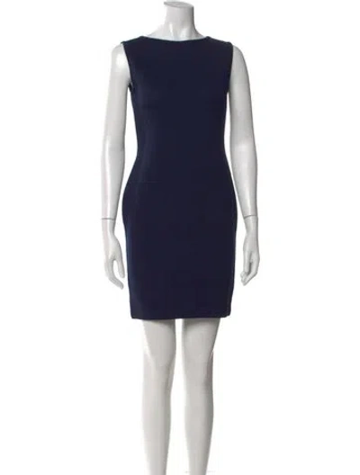 Pre-owned St John Bateau Neckline Mini Dress