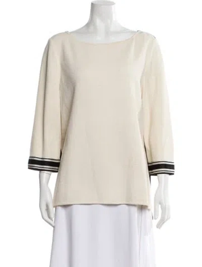Pre-owned St John Bateau Neckline Sweater