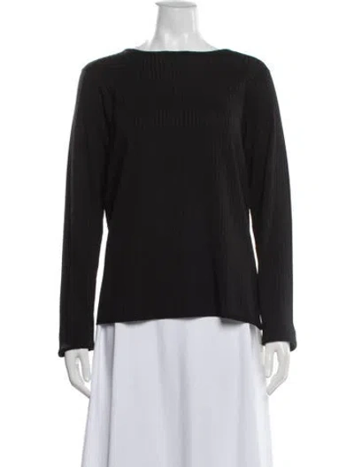 Pre-owned St John Bateau Neckline Sweater In Blue