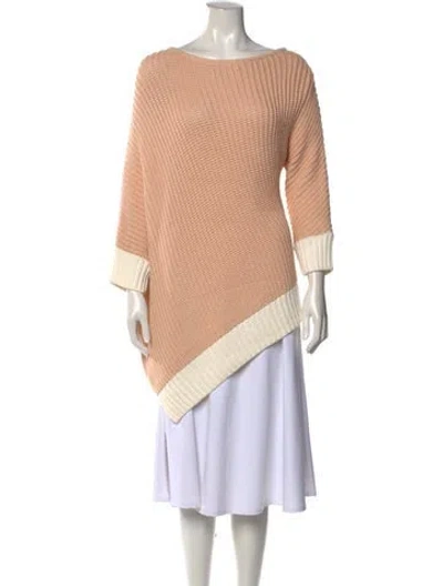 Pre-owned St John Bateau Neckline Sweater W/ Tags In Pink