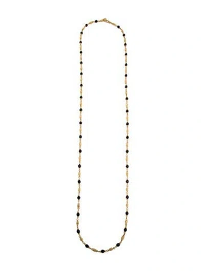Pre-owned St John Beaded Resin Station Necklace, 58.5" In Multi
