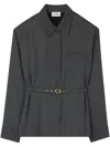 St John Belted Jacket In Grey