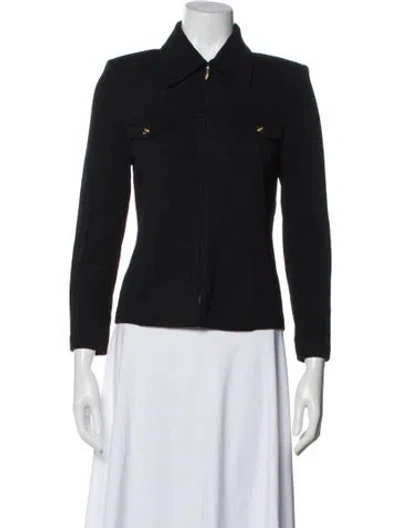 Pre-owned St John Biker Jacket In Black