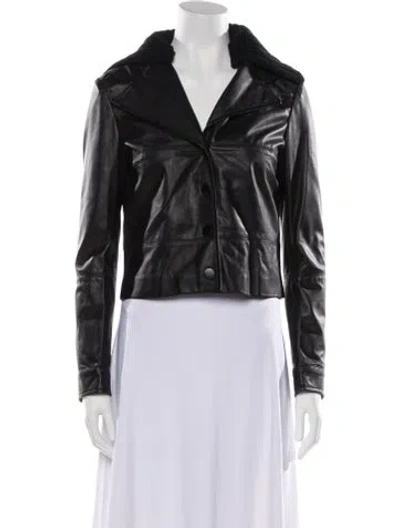 Pre-owned St John Biker Jacket In Black