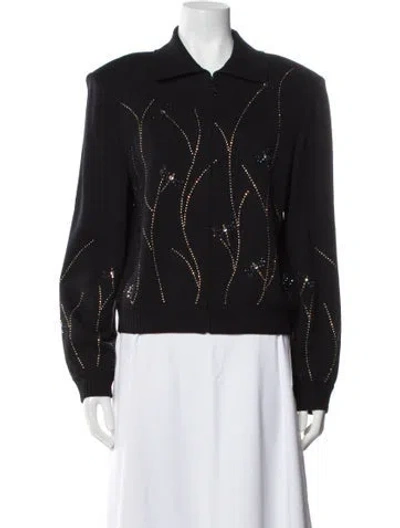 Pre-owned St John Biker Jacket In Black