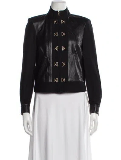 Pre-owned St John Biker Jacket In Black