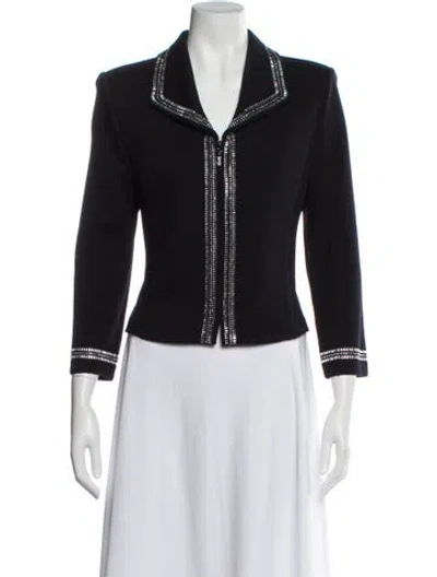 Pre-owned St John Biker Jacket In Black