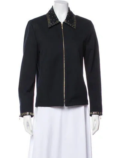 Pre-owned St John Biker Jacket In Black
