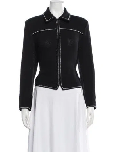 Pre-owned St John Biker Jacket In Blue