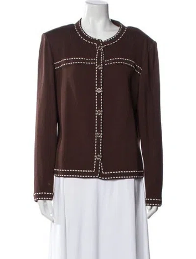 Pre-owned St John Biker Jacket In Brown