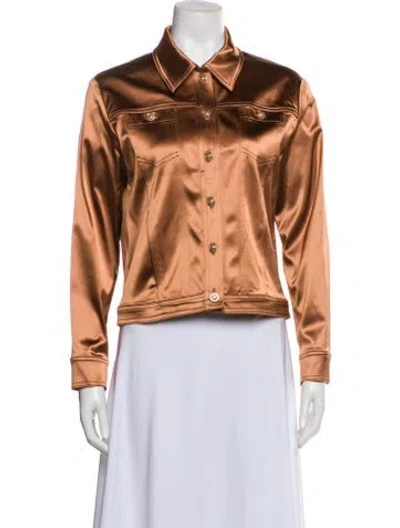 Pre-owned St John Biker Jacket In Brown