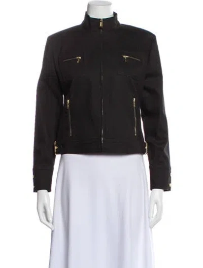 Pre-owned St John Biker Jacket In Gray