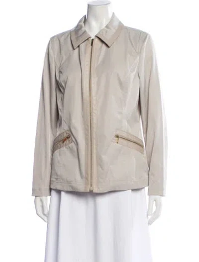 Pre-owned St John Biker Jacket In Gray