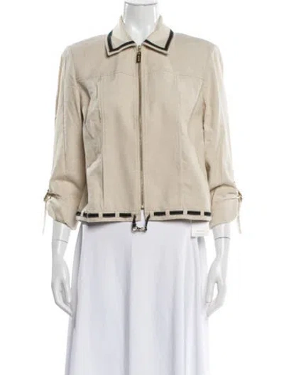 Pre-owned St John Biker Jacket In Neutral