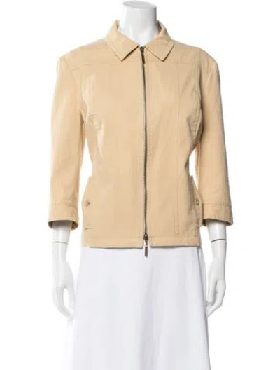 Pre-owned St John Biker Jacket In Neutral