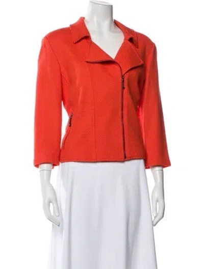 Pre-owned St John Biker Jacket In Orange