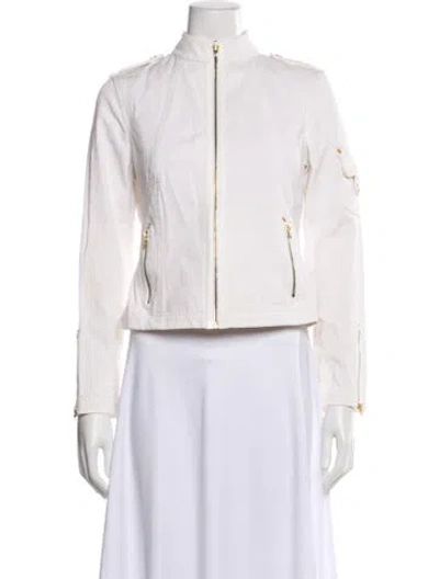 Pre-owned St John Biker Jacket In Pink