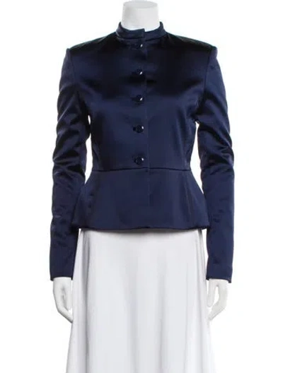 Pre-owned St John Biker Jacket W/ Tags In Blue