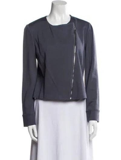 Pre-owned St John Biker Jacket W/ Tags In Blue