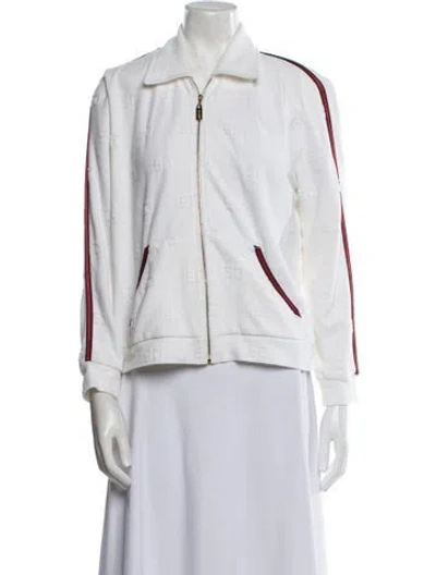 Pre-owned St John Biker Jacket In White