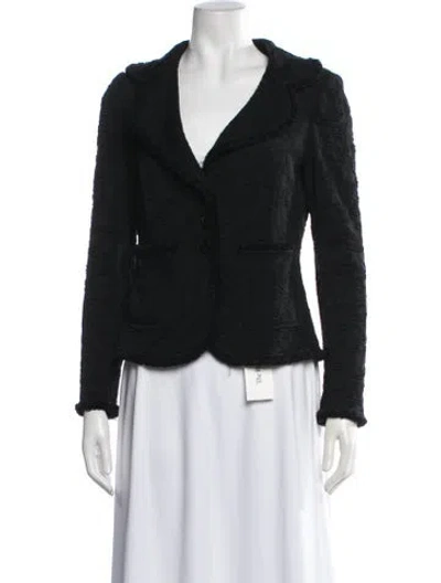 Pre-owned St John Blazer In Black/blue