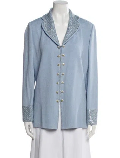 Pre-owned St John Blazer In Blue